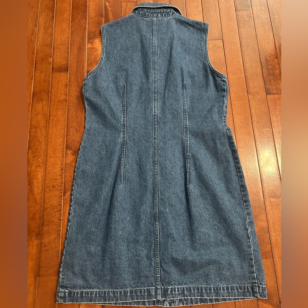 Sonoma Women’s Sleeveless Button Down Denim Jean Dress Size Medium - Picture 6 of 7